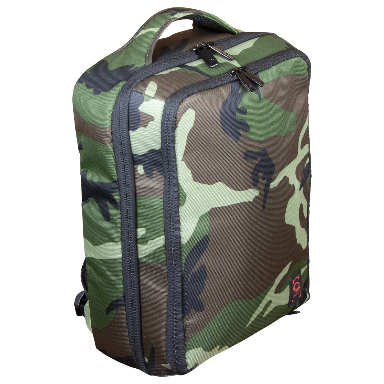 Green Camouflage Compact Premium DJ Backpack - Image 4