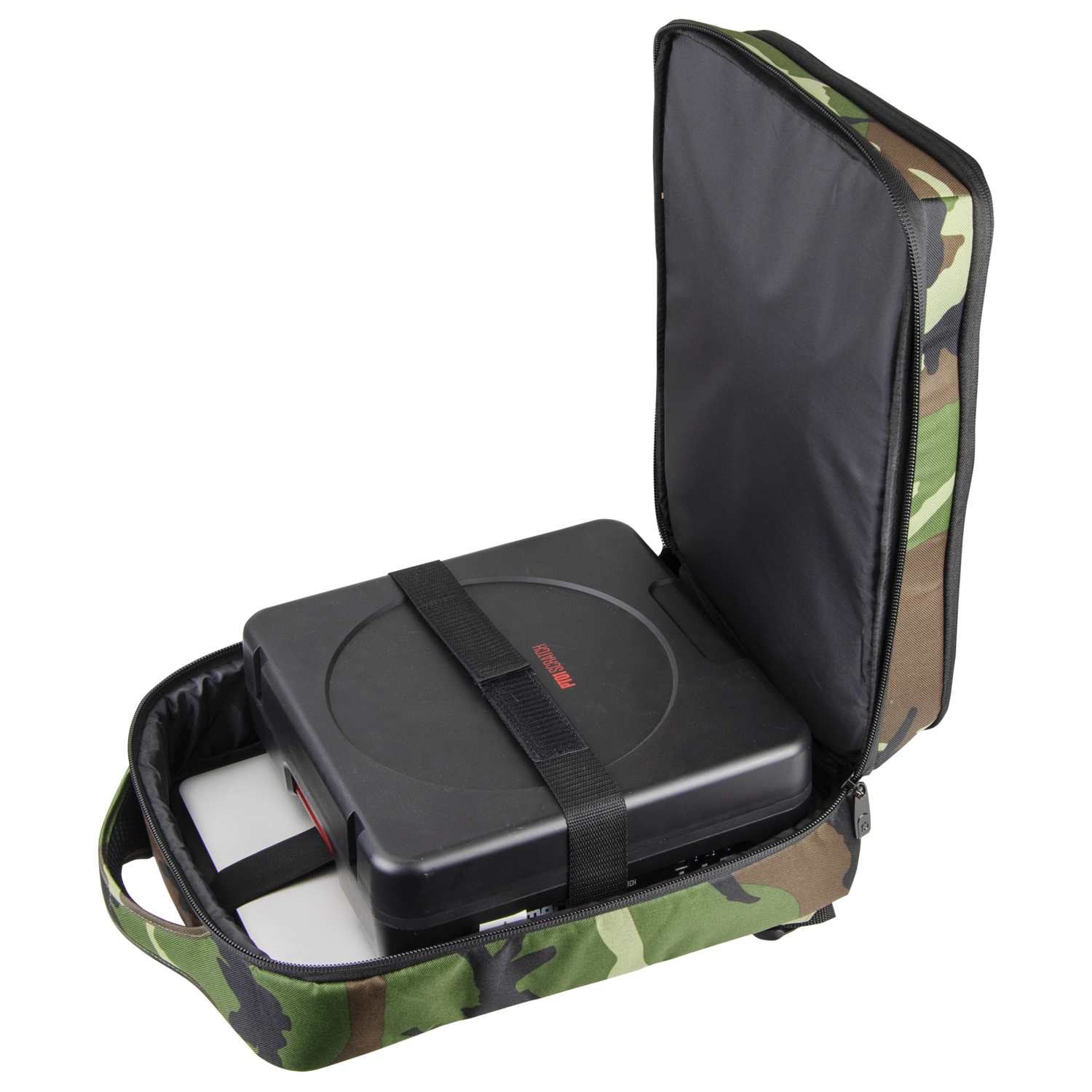 Green Camouflage Compact Premium DJ Backpack - Image 10