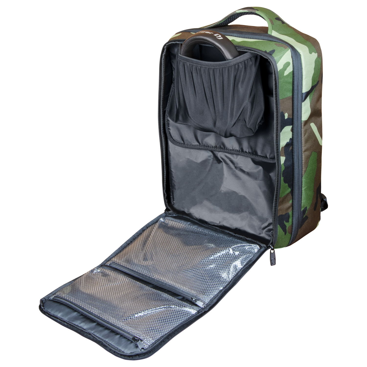 Green Camouflage Compact Premium DJ Backpack - Image 13