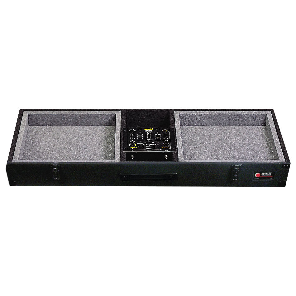 Universal 10" Format DJ Mixer and Two Standard Position Turntables Carpet Coffin Case