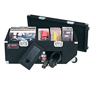 Record / Utility Case with Wheels and Storage Compartment Holds 130 12" Vinyl Records / LPs