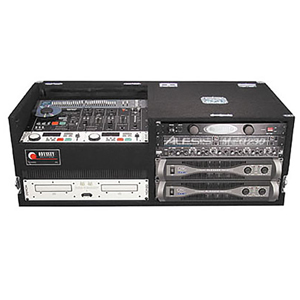 10U Slanted Carpet Combo Rack with Bottom 3U Rack and Side 7U Rack