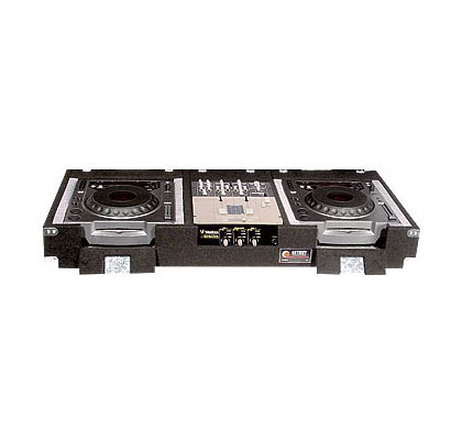 Vestax PMC-05 / PMC-07 or Similar Size 10" Format DJ Mixer with Two Pioneer CDJ-800 or Similar Size CD/Media Player Carpet Coffin Case