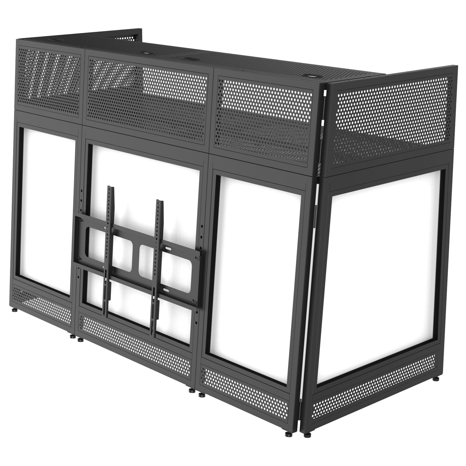 Odyssey 70" Wide Surface TV Mountable DJ Battle Booth with Removable Top - Image 2