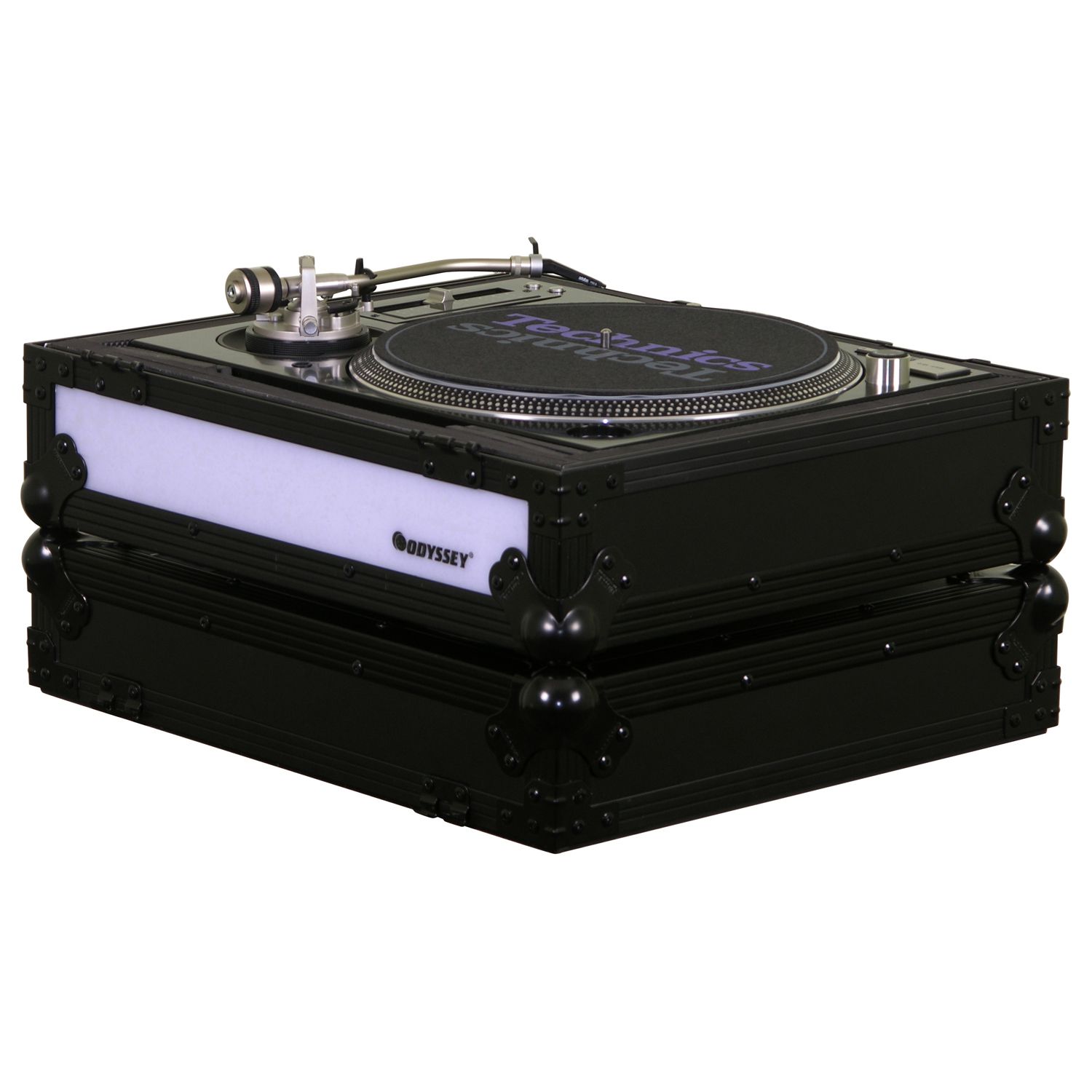 Black Universal Turntable Case with LED Panel