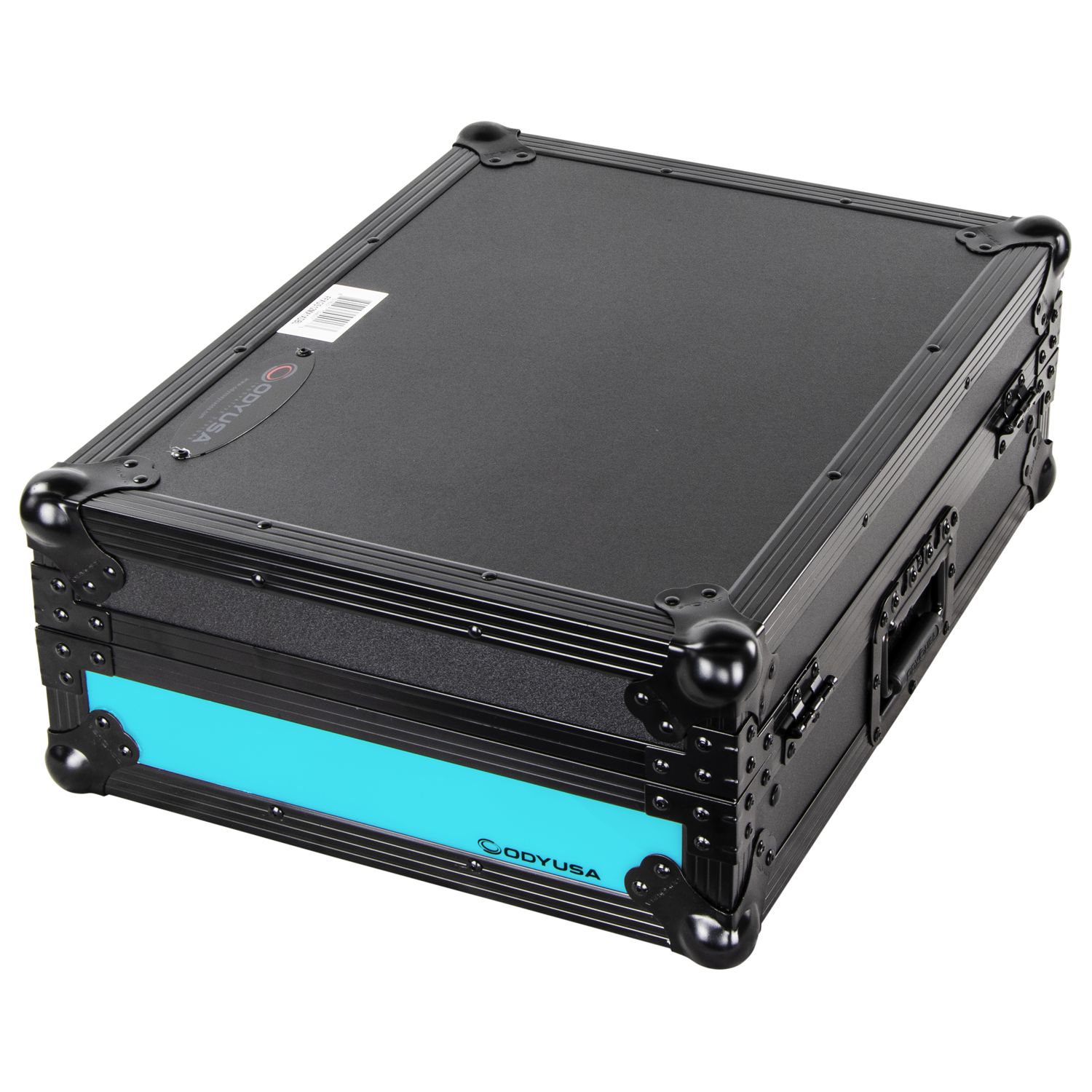 Black Low Profile Extra Deep Universal 12" Format DJ Mixer Case with Glide Platform and LED Panel - Image 8