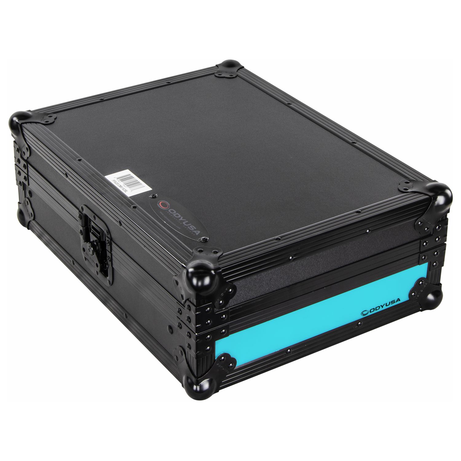 Black Low Profile Extra Deep Universal 12" Format DJ Mixer Case with Glide Platform and LED Panel - Image 10