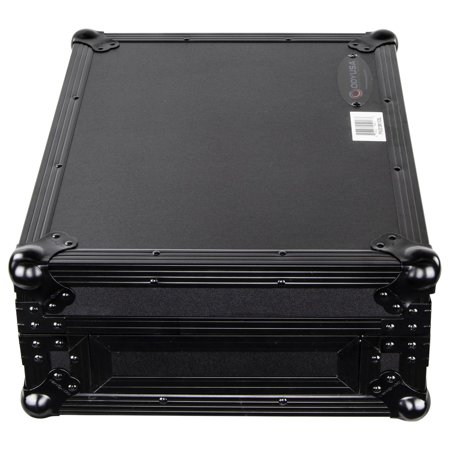 Black Low Profile Extra Deep Universal 12" Format DJ Mixer Case with Glide Platform and LED Panel - Image 11
