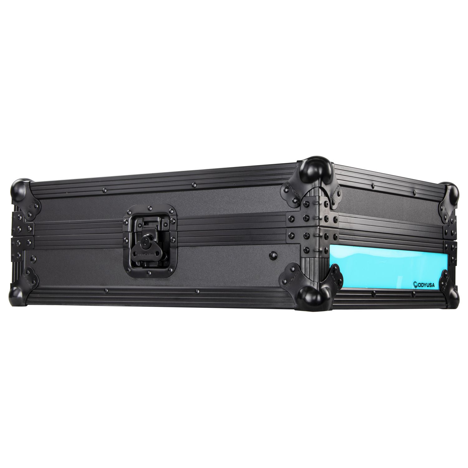 Black Low Profile Extra Deep Universal 12" Format DJ Mixer Case with Glide Platform and LED Panel - Image 12