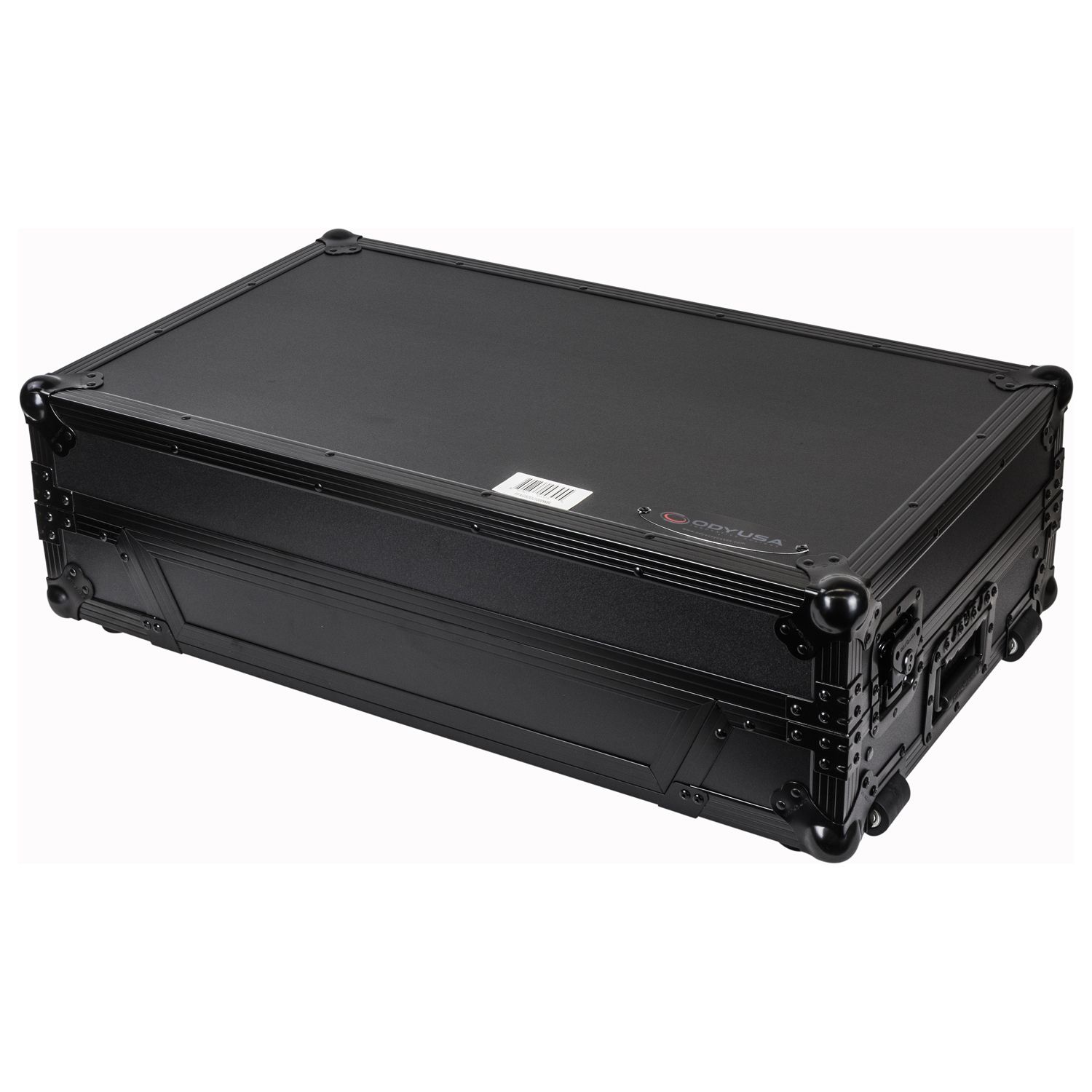 Black Pioneer DDJ-1000 / DDJ-1000SRT Case with 1U Rack Space with Glide Platform and LED Panel - Image 7
