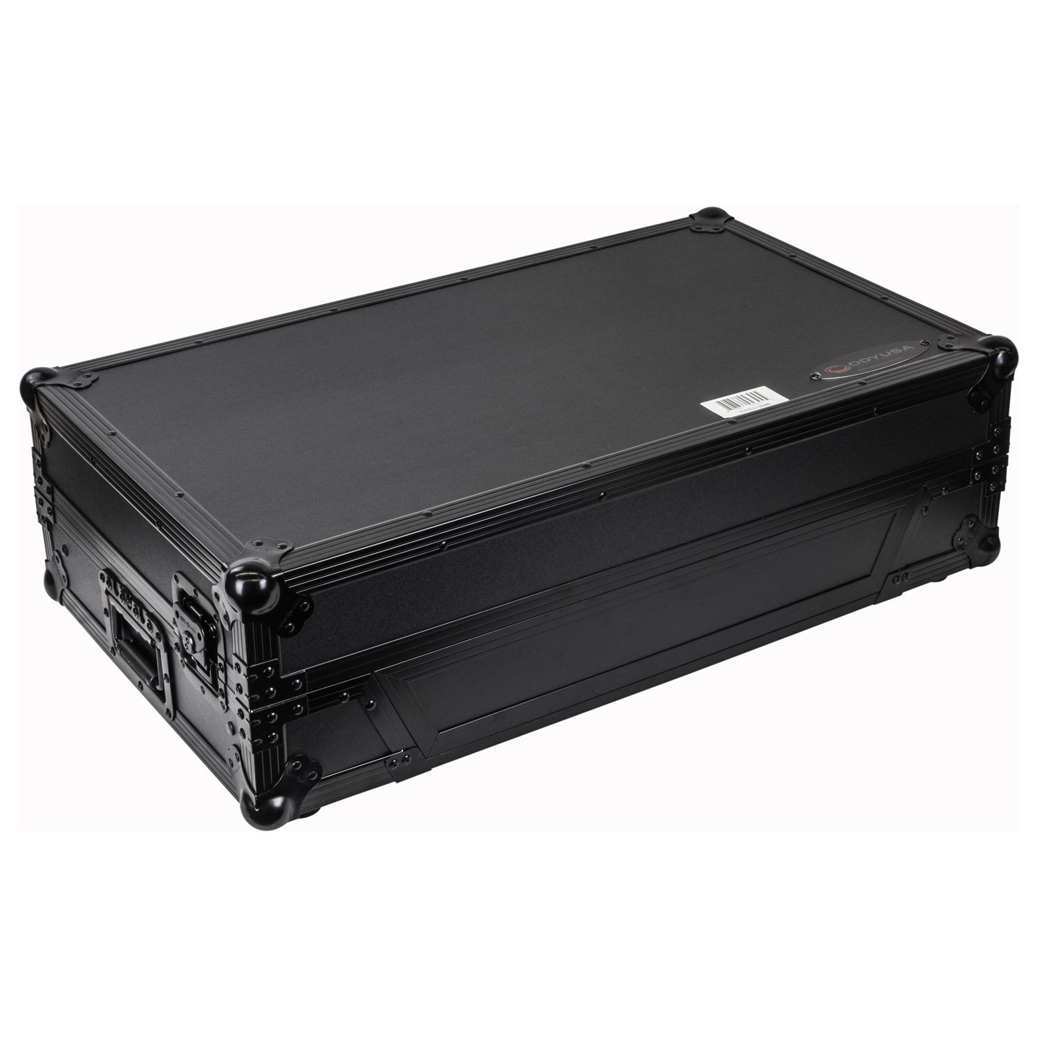 Black Pioneer DDJ-1000 / DDJ-1000SRT Case with 1U Rack Space with Glide Platform and LED Panel - Image 9