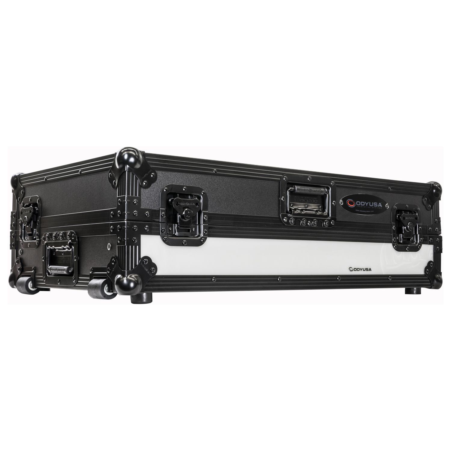 Black Pioneer DDJ-1000 / DDJ-1000SRT Case with 1U Rack Space with Glide Platform and LED Panel - Image 11