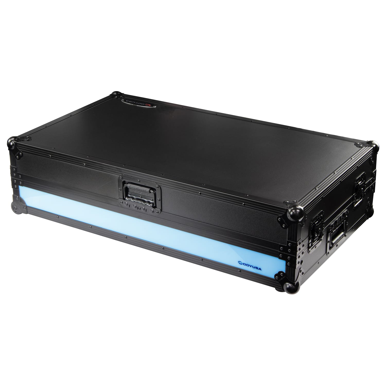 Odyssey AlphaTheta XDJ-AZ Black Label 1U LED Flight Effects Case with Glide Style Laptop Platform and Wheels - Image 3