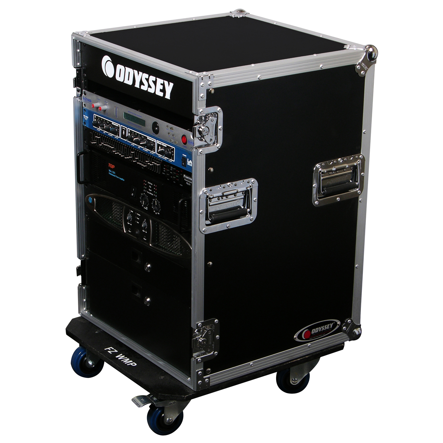 16u amp rack with wheels