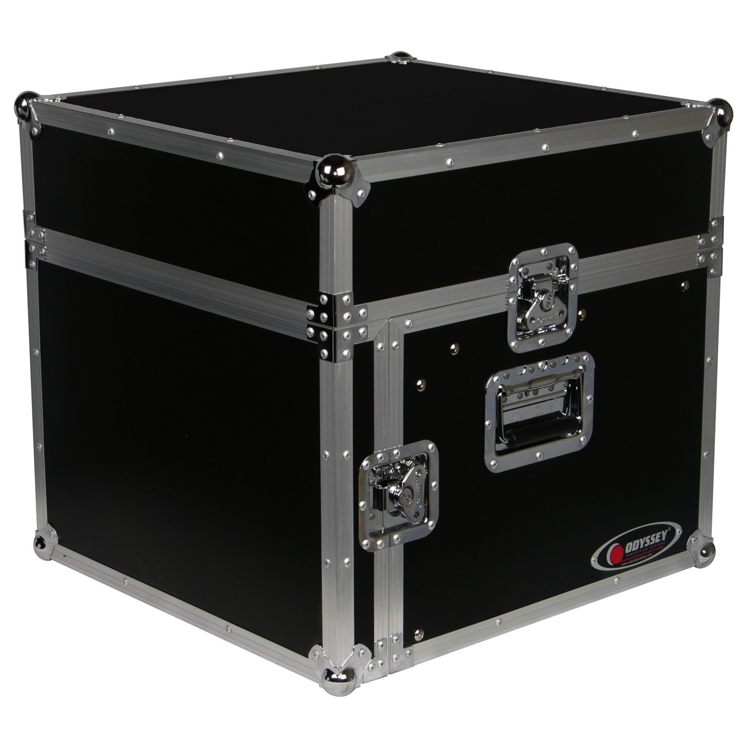 10U Top Slanted 6U Vertical Combo Rack with Gliding Platform - Image 7
