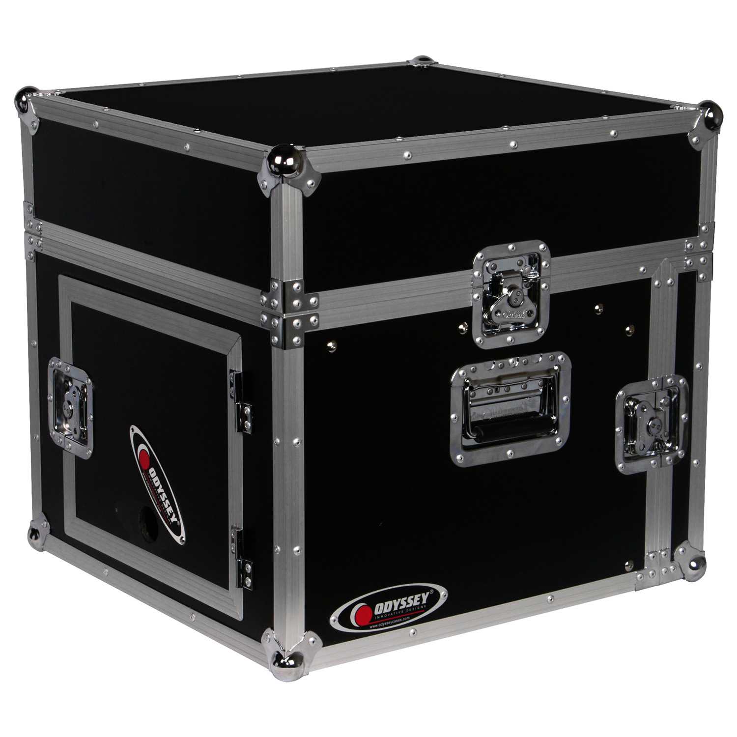 10U Top Slanted 6U Vertical Combo Rack with Gliding Platform - Image 8