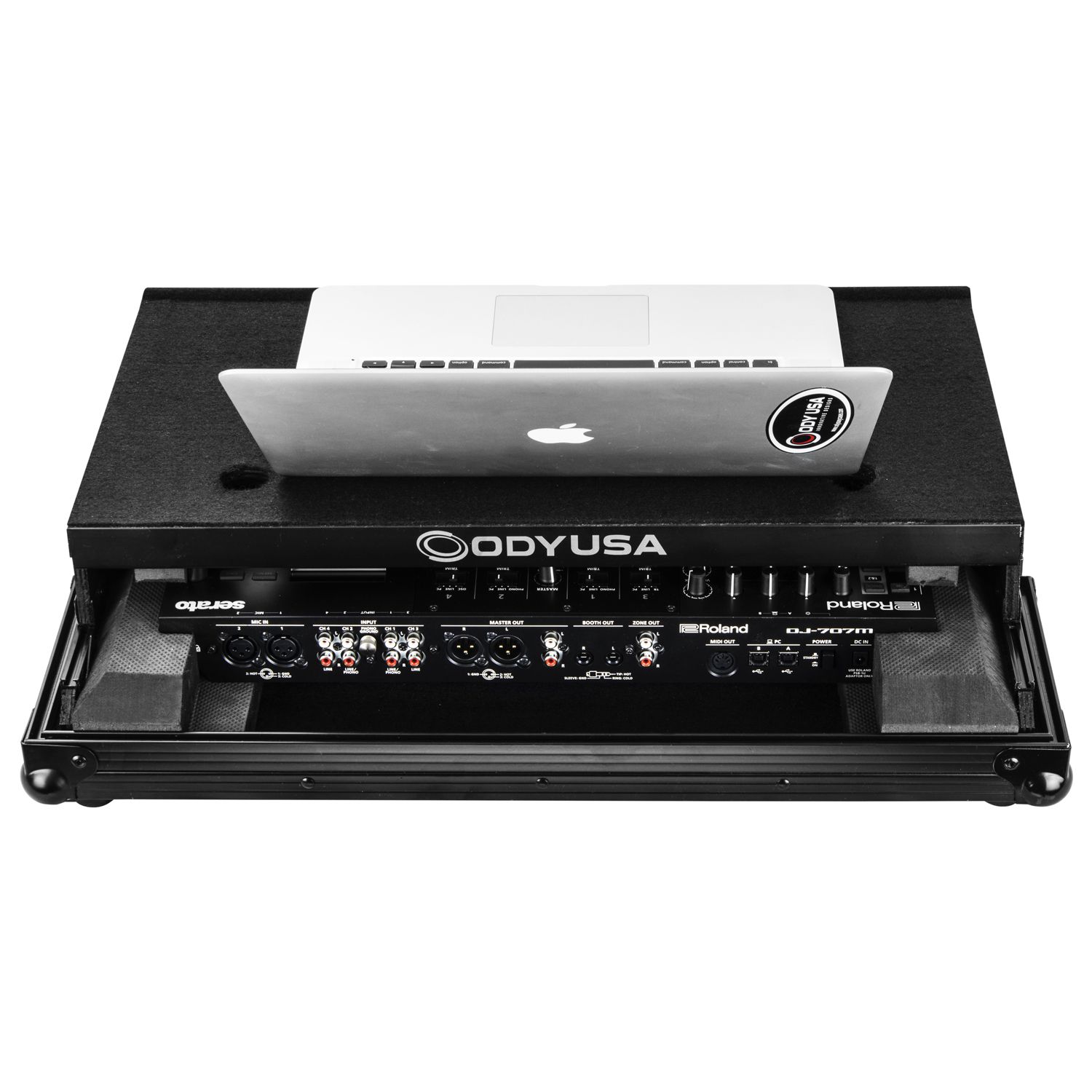 Roland DJ-707M Black Low Profile Case with Patented Glide Laptop Platform - Image 4