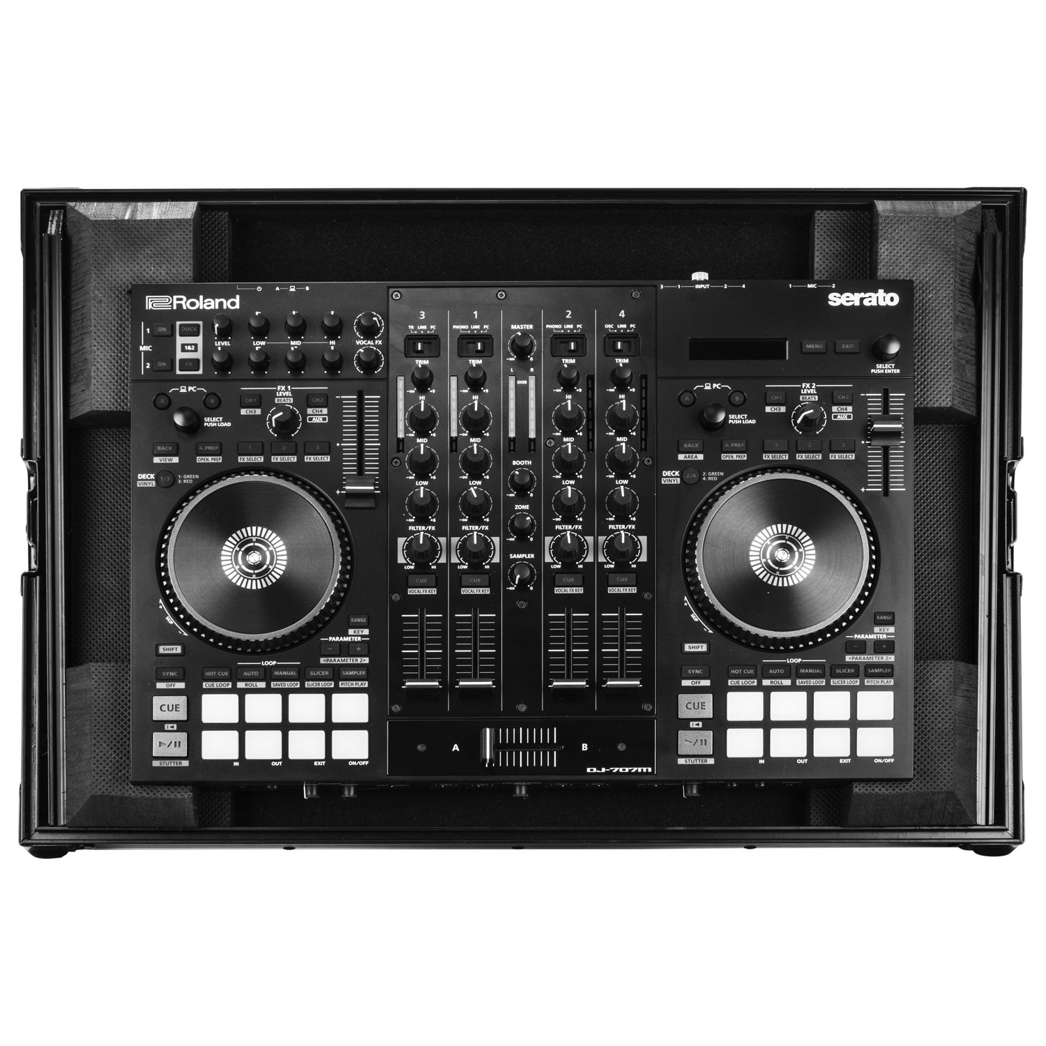 Roland DJ-707M Black Low Profile Case with Patented Glide Laptop Platform - Image 5