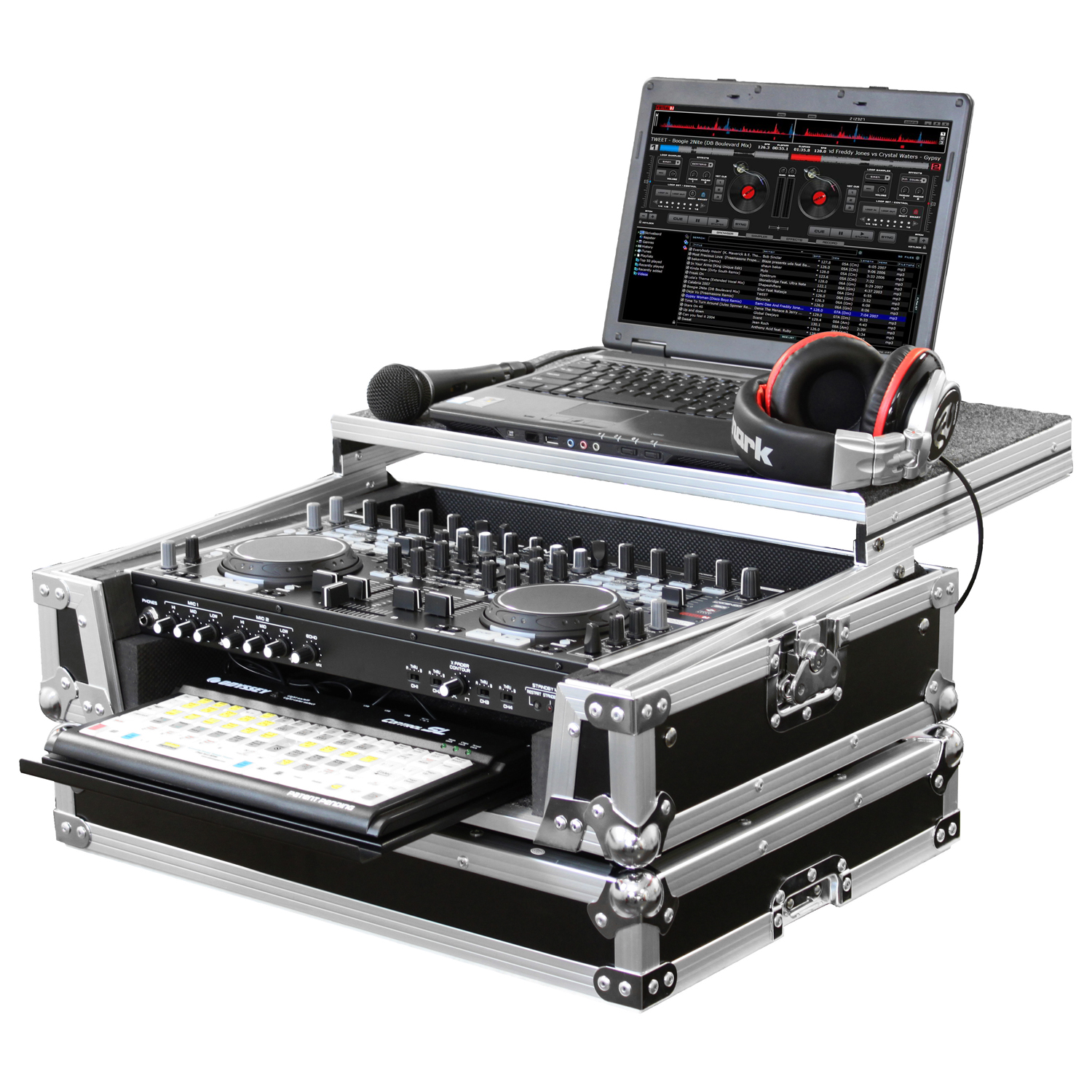 Denon DN-MC3000 / DN-MC6000 / DN-MC6000MK2 Case with Glide Platform and Tray - Image 2