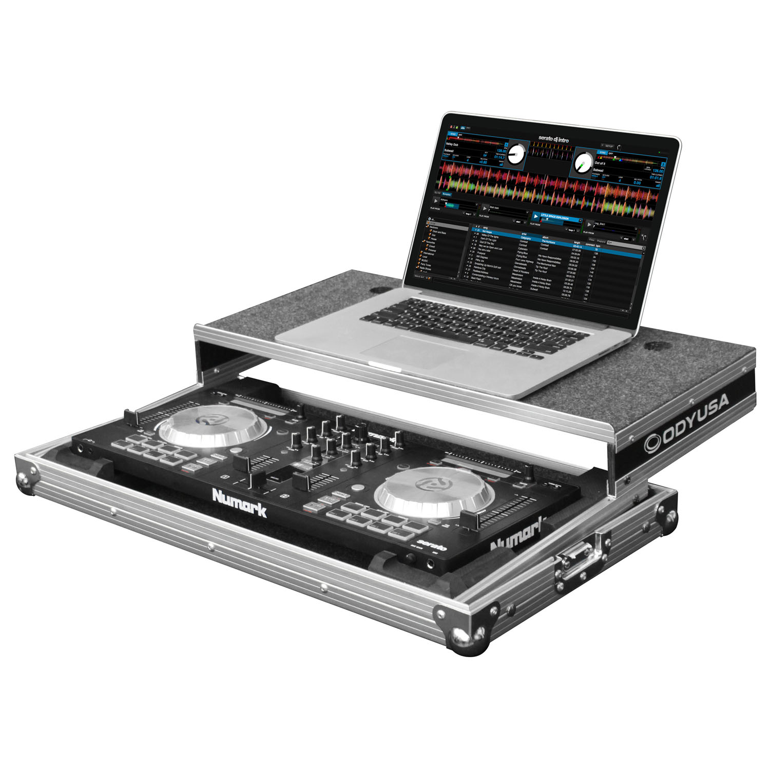 Low Profile Numark Mixtrack 3 / Mixtrack Pro 3 / Mixtrack Platinum Case with Glide Platform