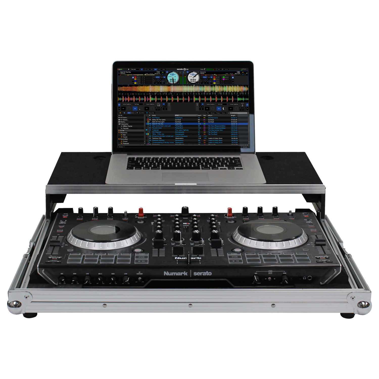 Low Profile Numark NS6II Case with Glide Platform - Image 2