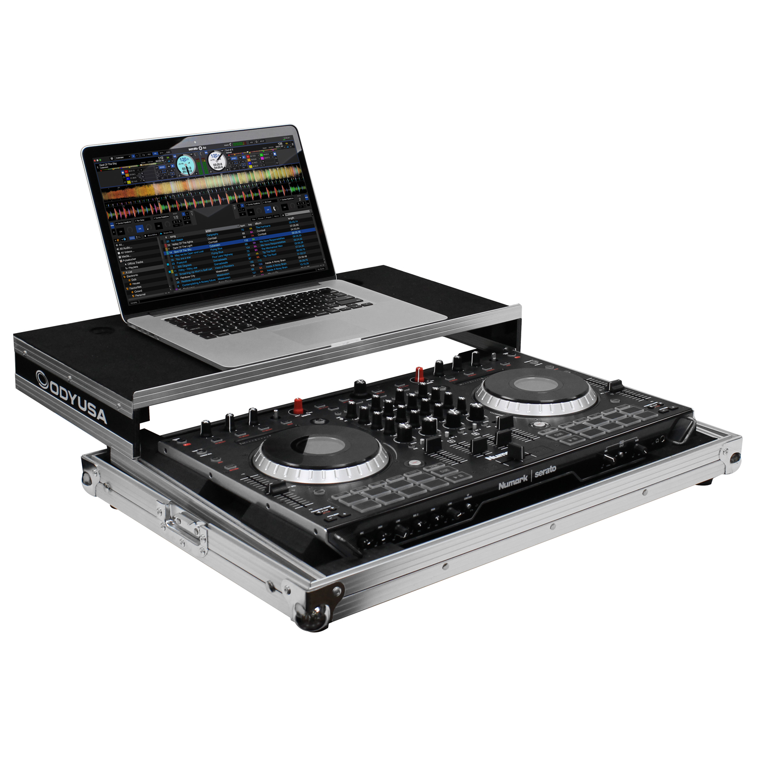 Low Profile Numark NS6II Case with Glide Platform - Image 3