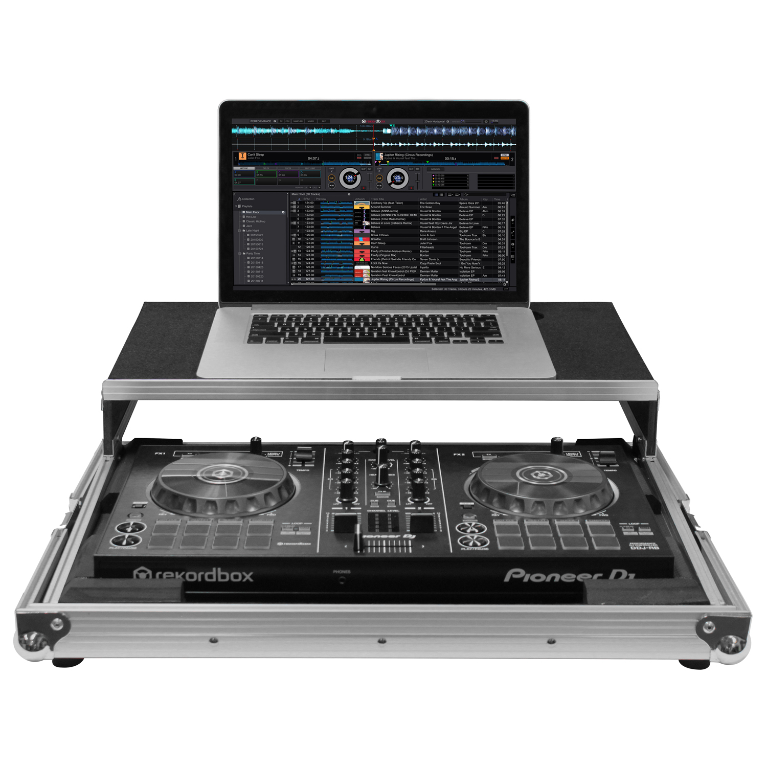 Low Profile Pioneer DDJ-400 / DDJ-RB / DDJ-SB3 Flight Case with Glide Platform - Image 2