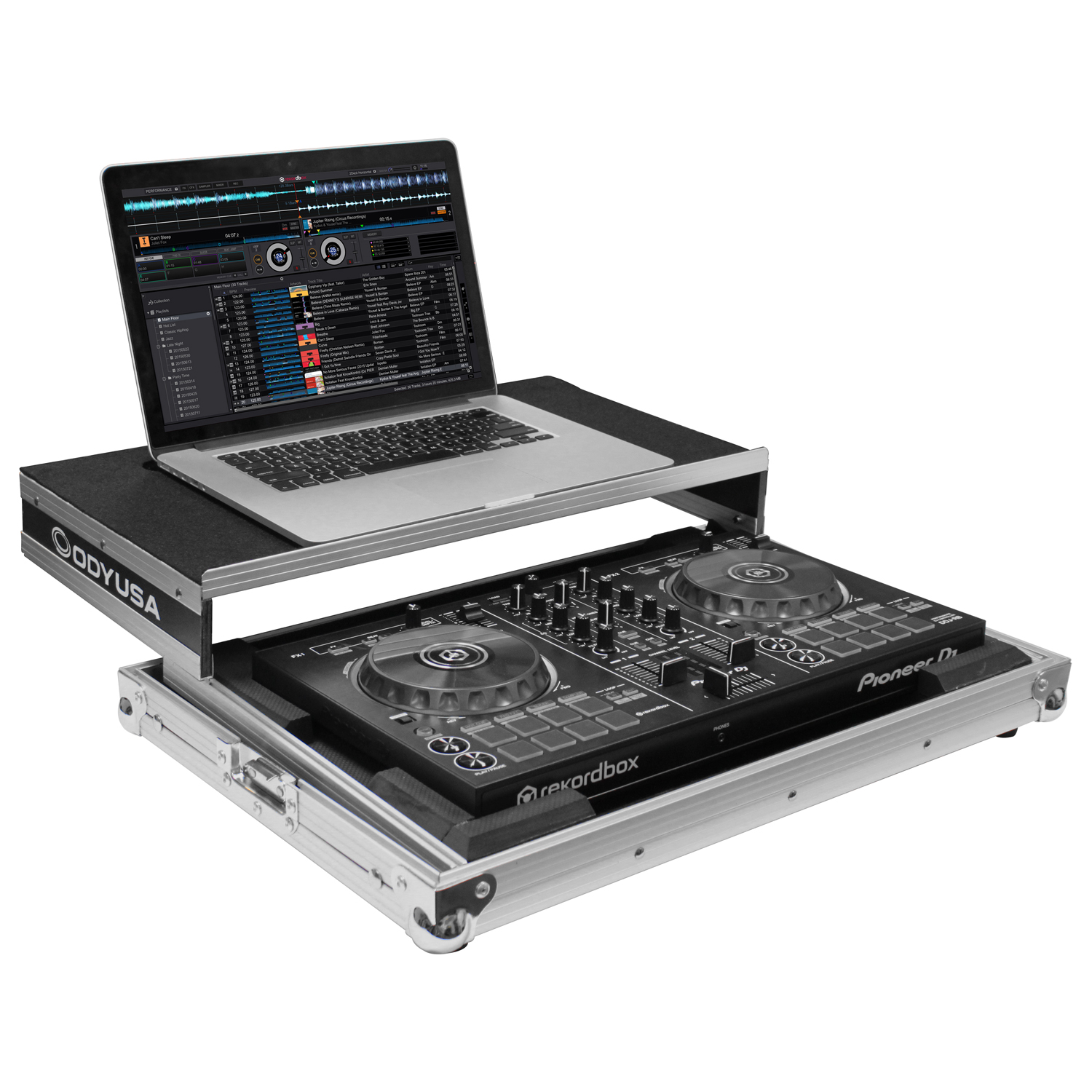 Low Profile Pioneer DDJ-400 / DDJ-RB / DDJ-SB3 Flight Case with Glide Platform - Image 3