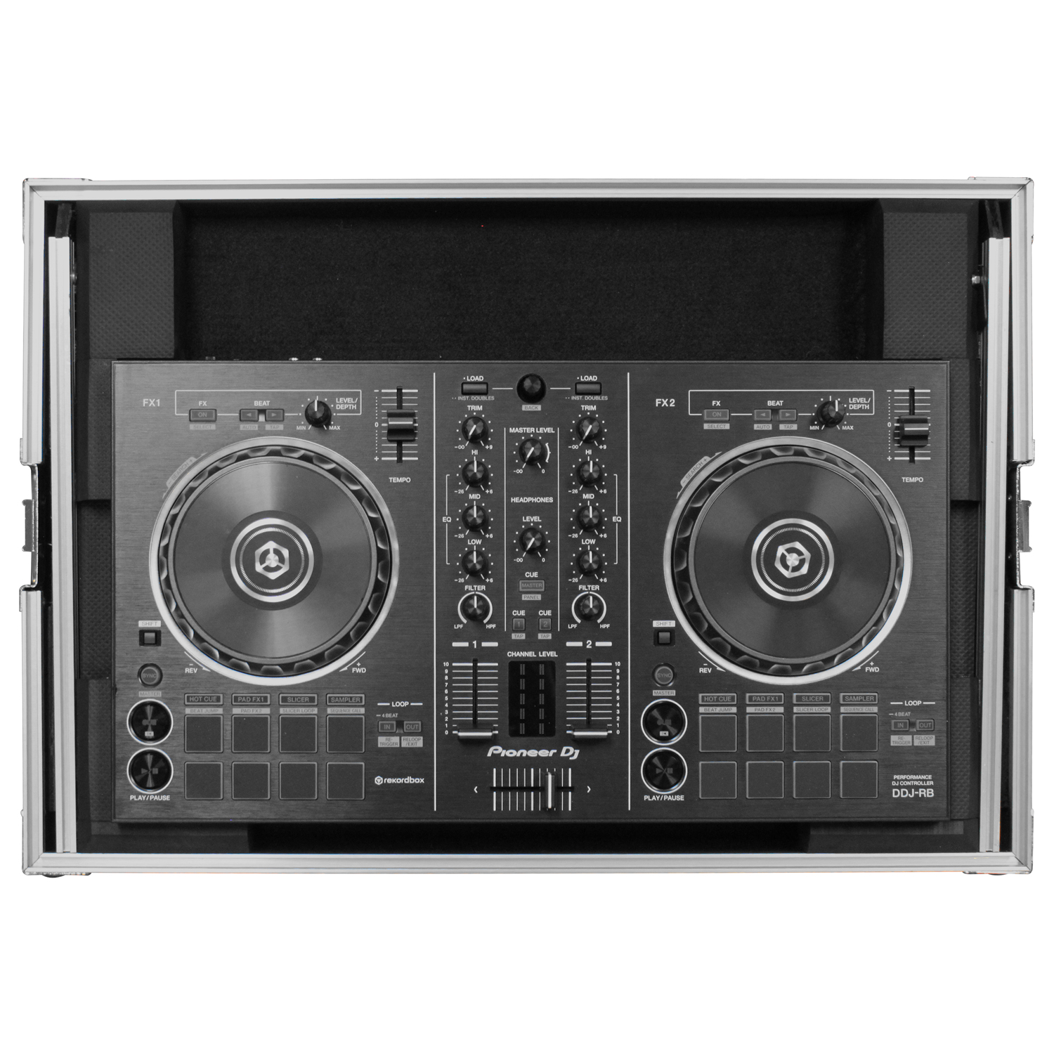 Low Profile Pioneer DDJ-400 / DDJ-RB / DDJ-SB3 Flight Case with Glide Platform - Image 6