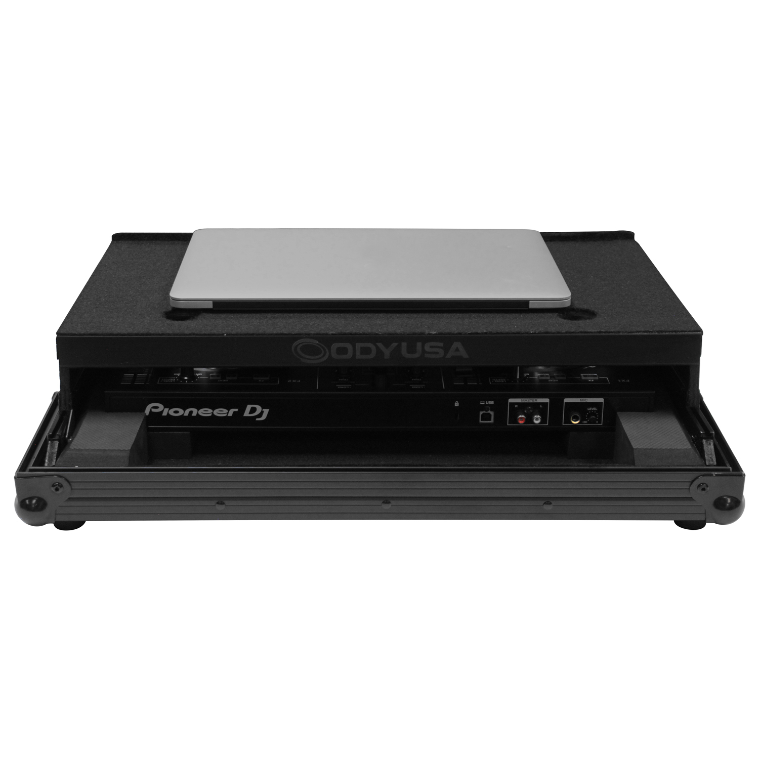 Black Low Profile Pioneer DDJ-400 / DDJ-RB / DDJ-SB3 Flight Case with Glide Platform - Image 4