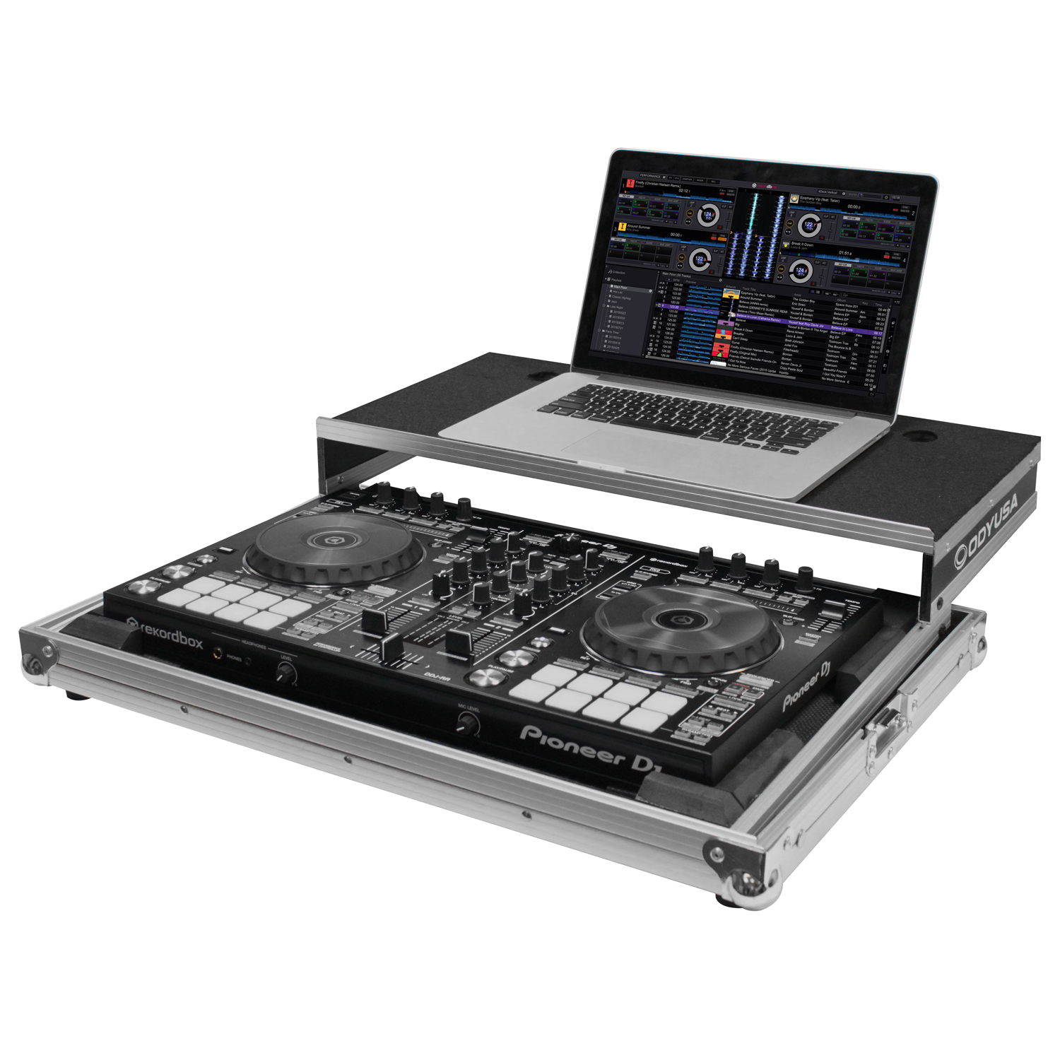 Low Profile Pioneer DDJ-RR / DDJ-SR / DDJ-SR2 Flight Case with Glide Platform