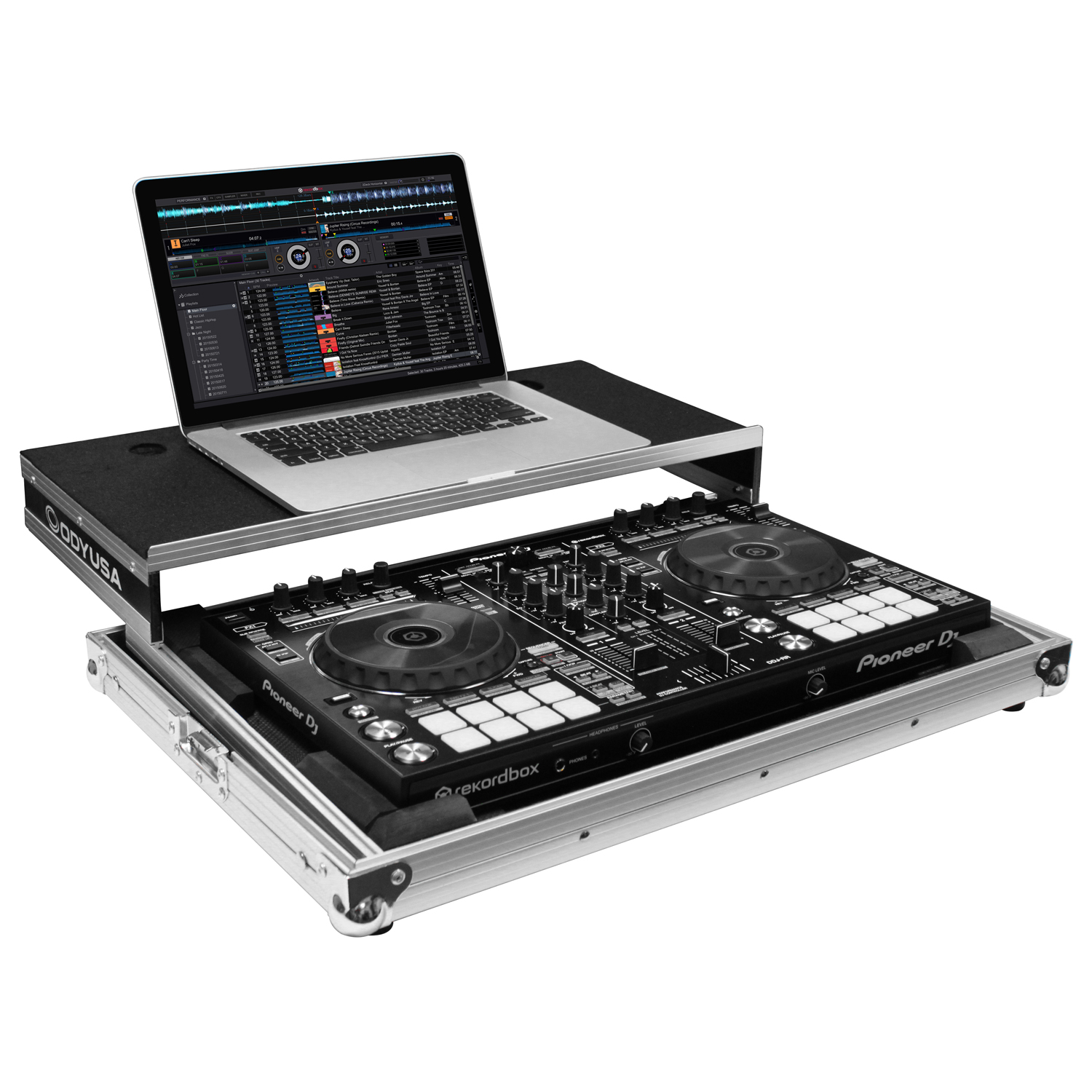 Low Profile Pioneer DDJ-RR / DDJ-SR / DDJ-SR2 Flight Case with Glide Platform - Image 3