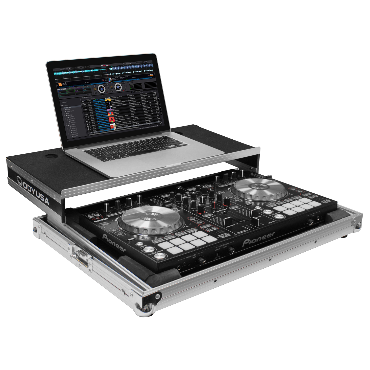 Low Profile Pioneer DDJ-RR / DDJ-SR / DDJ-SR2 Flight Case with Glide Platform - Image 13