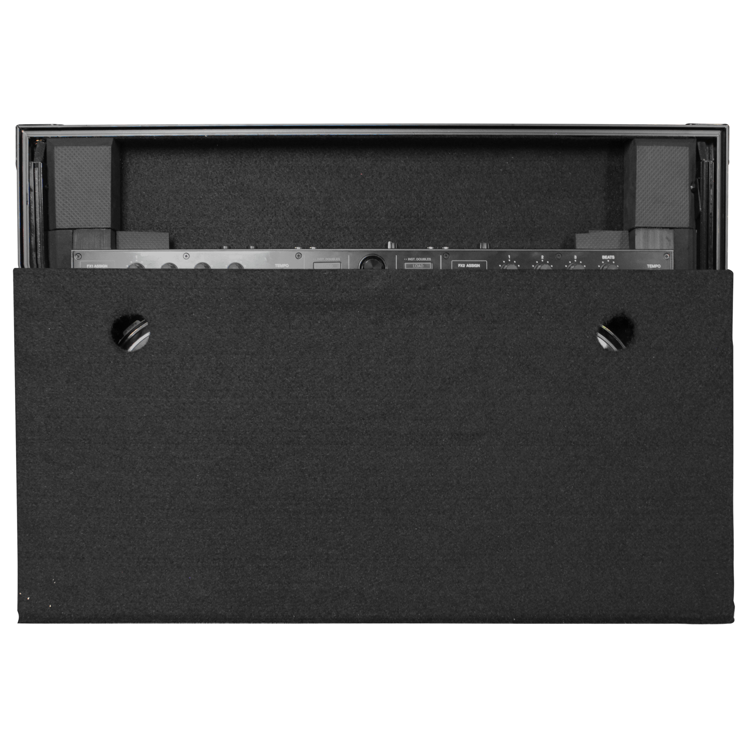 Black Low Profile Pioneer DDJ-RR / DDJ-SR / DDJ-SR2 Flight Case with Glide Platform - Image 16