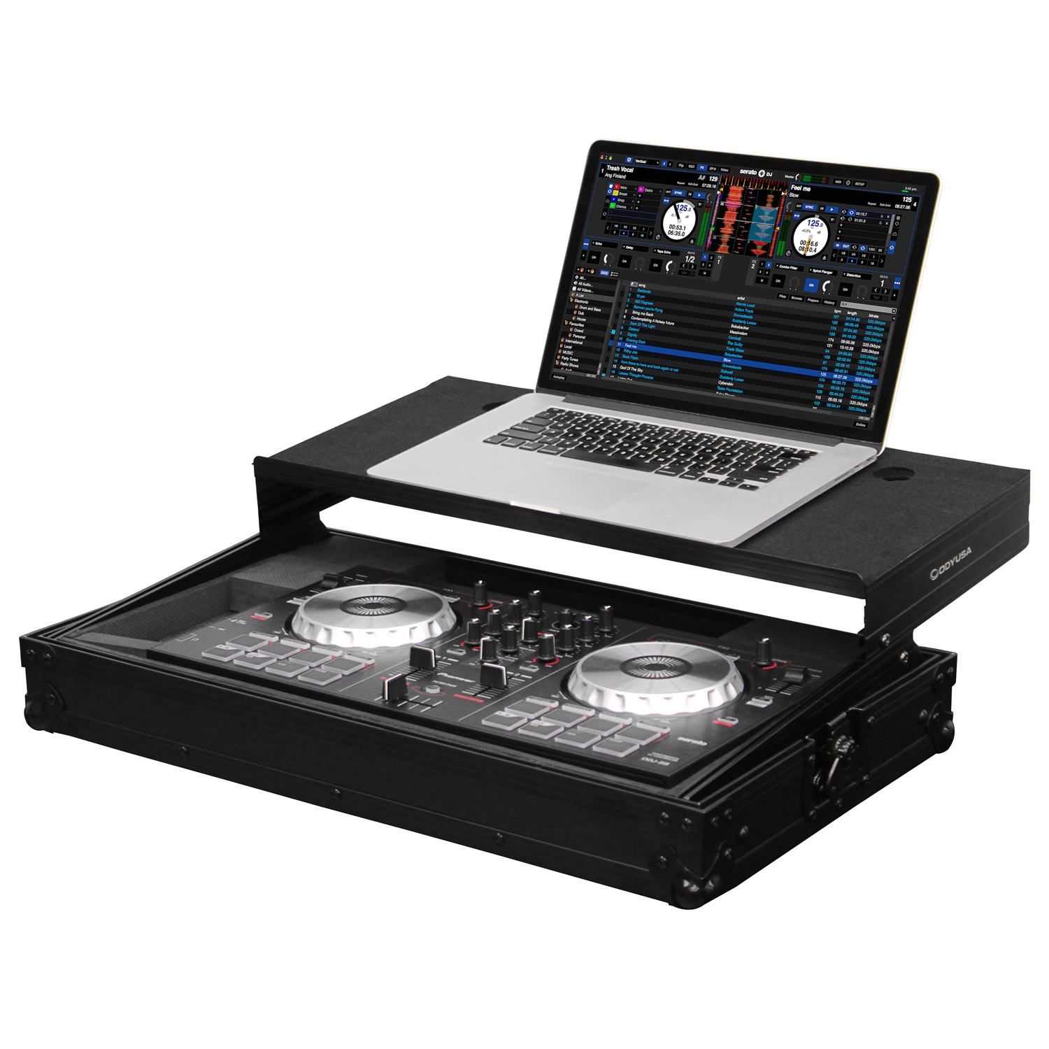 Black Pioneer DDJ-SB / DDJ-SB2 / Numark Mixtrack Pro II Case with Glide Platform - Image 7