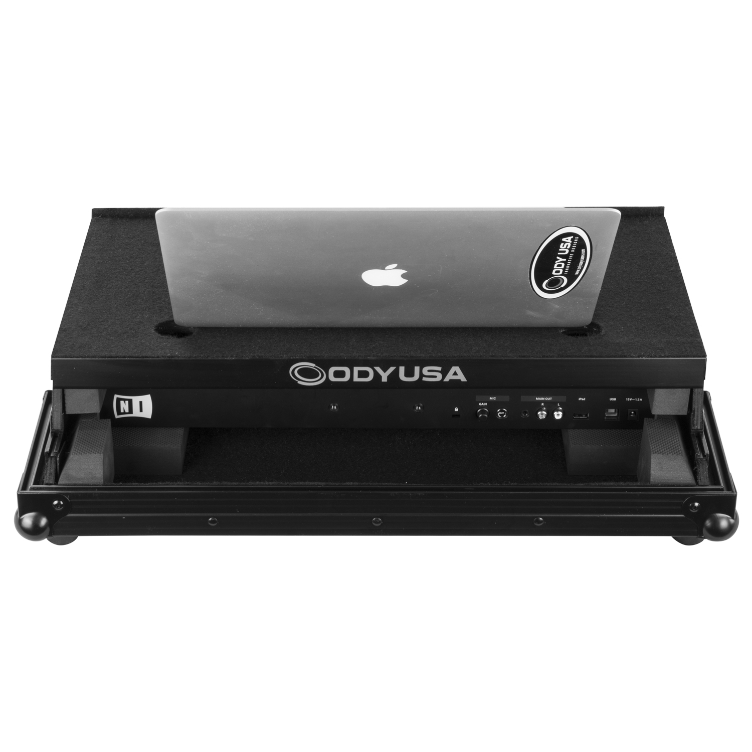 Black Low Profile Native Instruments Traktor Kontrol S2 MK3 Case with Glide Platform - Image 4