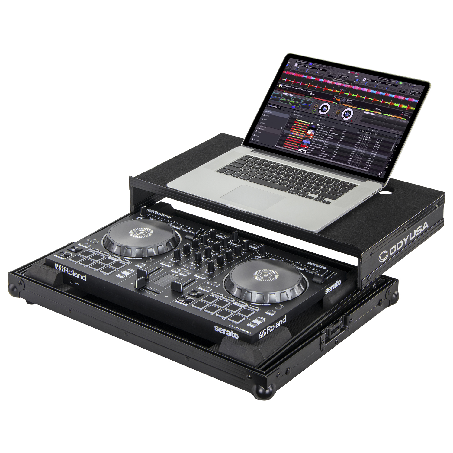 Black Low Profile Native Instruments Traktor Kontrol S2 MK3 Case with Glide Platform - Image 16