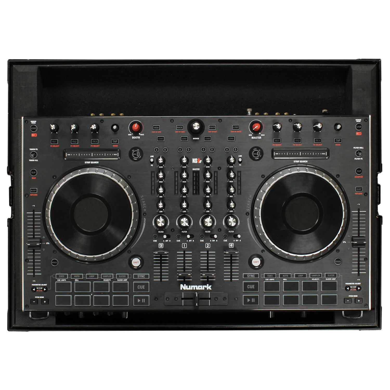 Black Low Profile Numark NS6II Case - Image 5