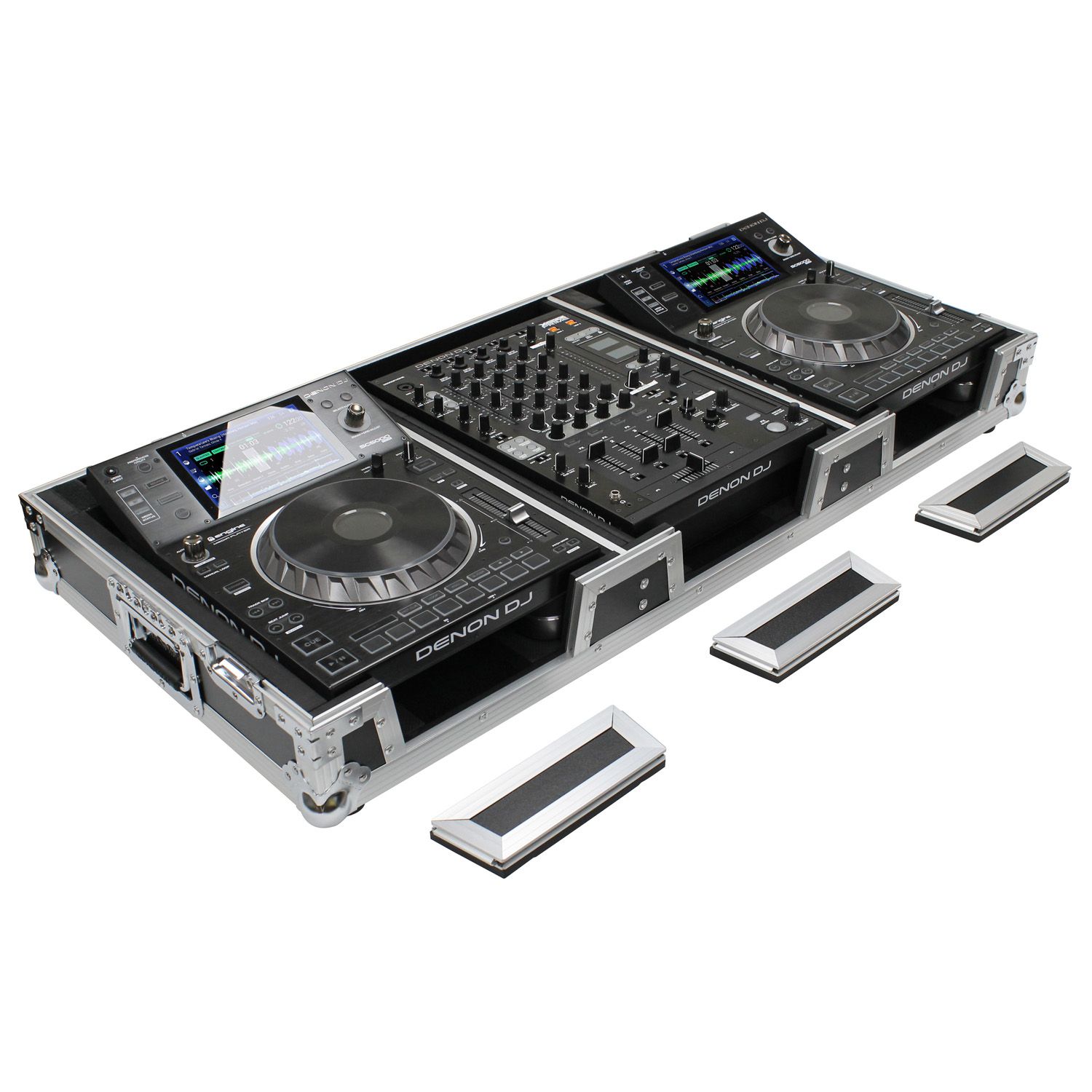 12" Format DJ Mixer and Two Large Format Media Players Coffin Flight Case with Extra Deep Rear Compartment - Image 3