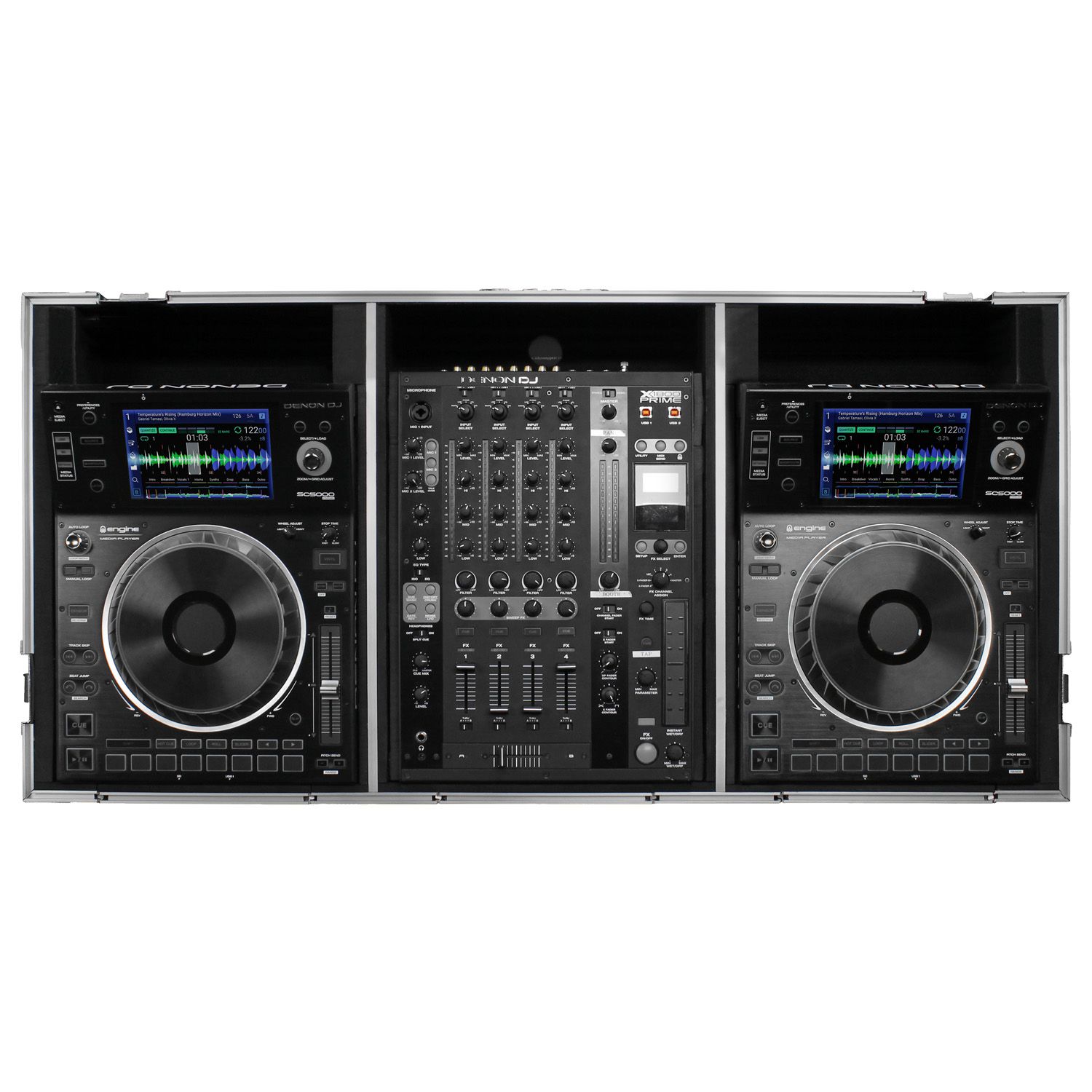 12" Format DJ Mixer and Two Large Format Media Players Coffin Flight Case with Extra Deep Rear Compartment - Image 4