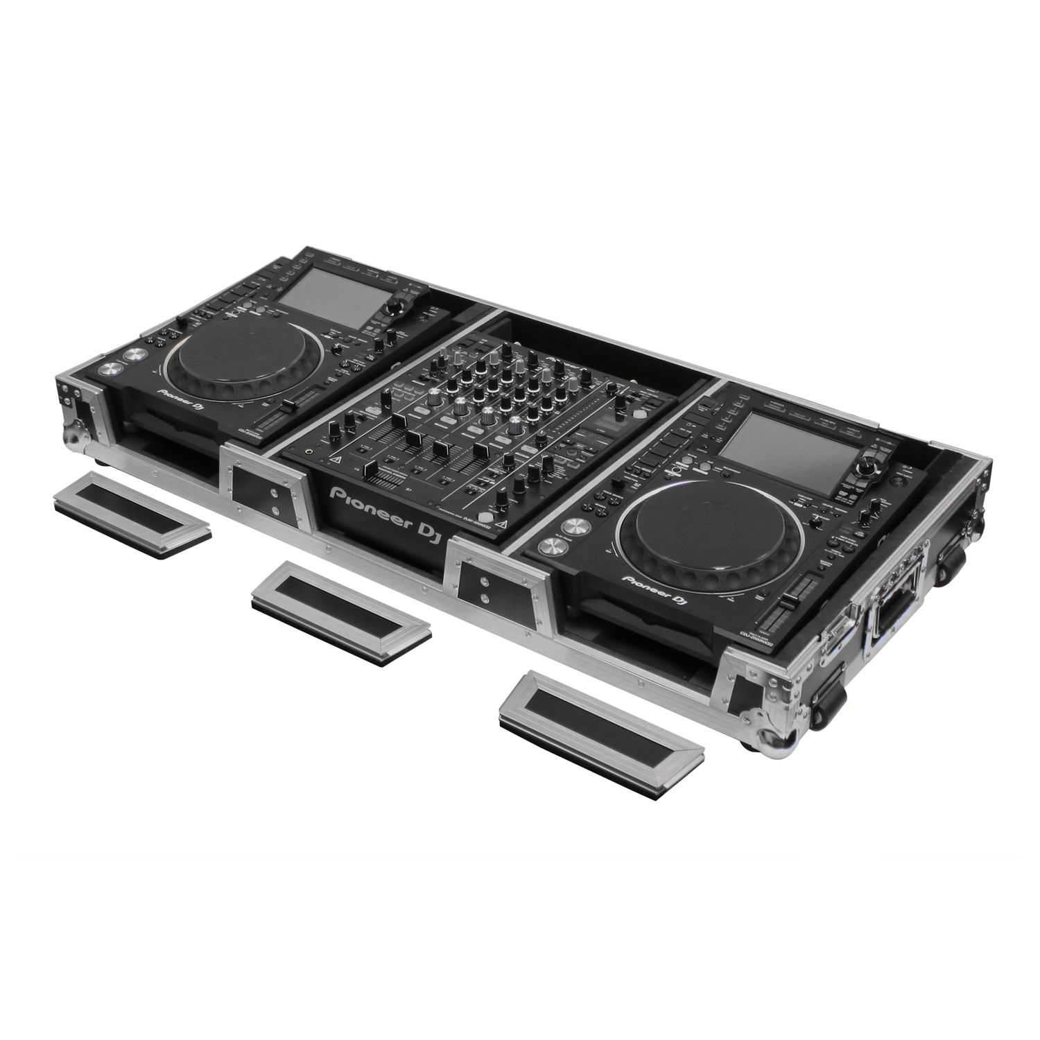 12" Format DJ Mixer and Two Large Format Media Players Coffin Flight Case with Extra Deep Rear Compartment - Image 5