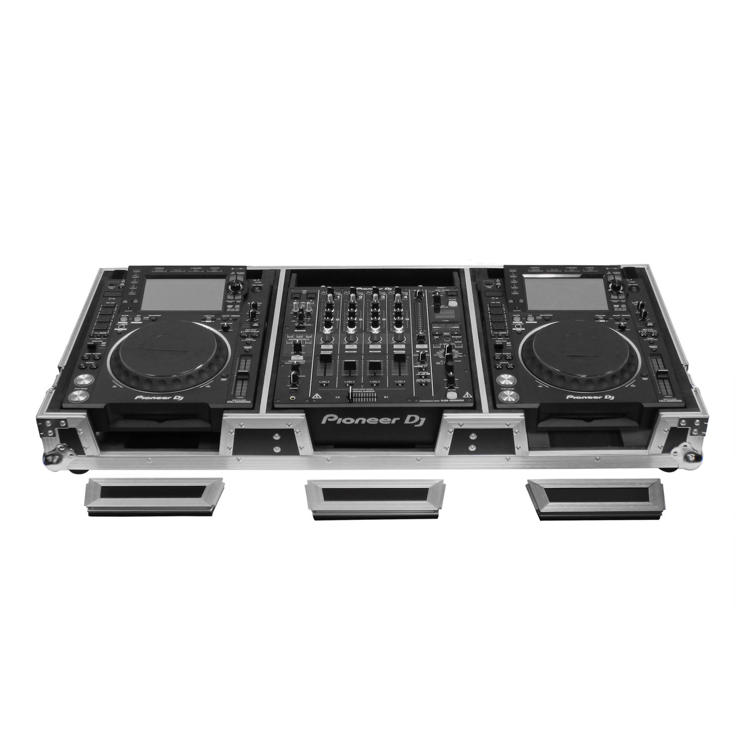 12" Format DJ Mixer and Two Large Format Media Players Coffin Flight Case with Extra Deep Rear Compartment - Image 6