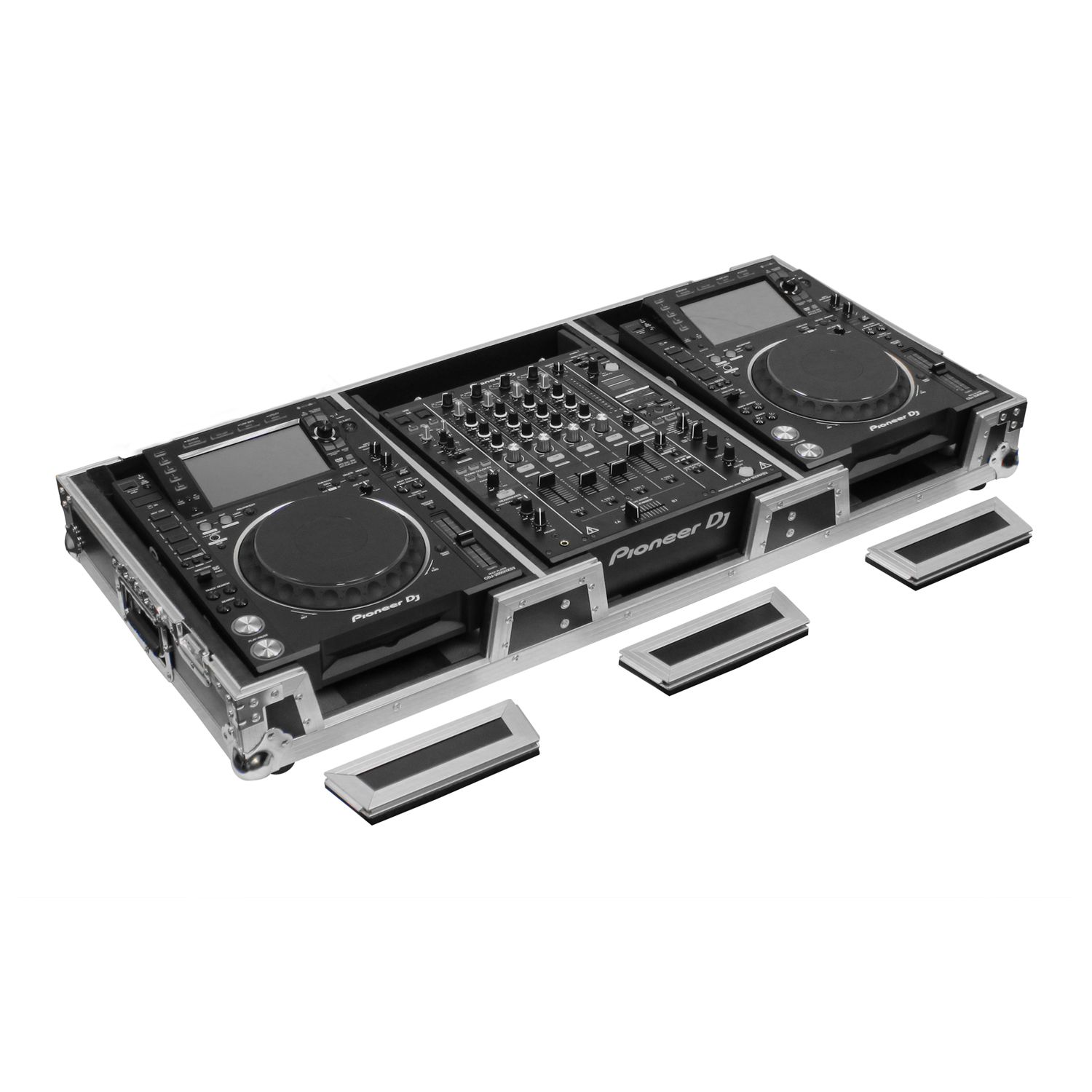 12" Format DJ Mixer and Two Large Format Media Players Coffin Flight Case with Extra Deep Rear Compartment - Image 7