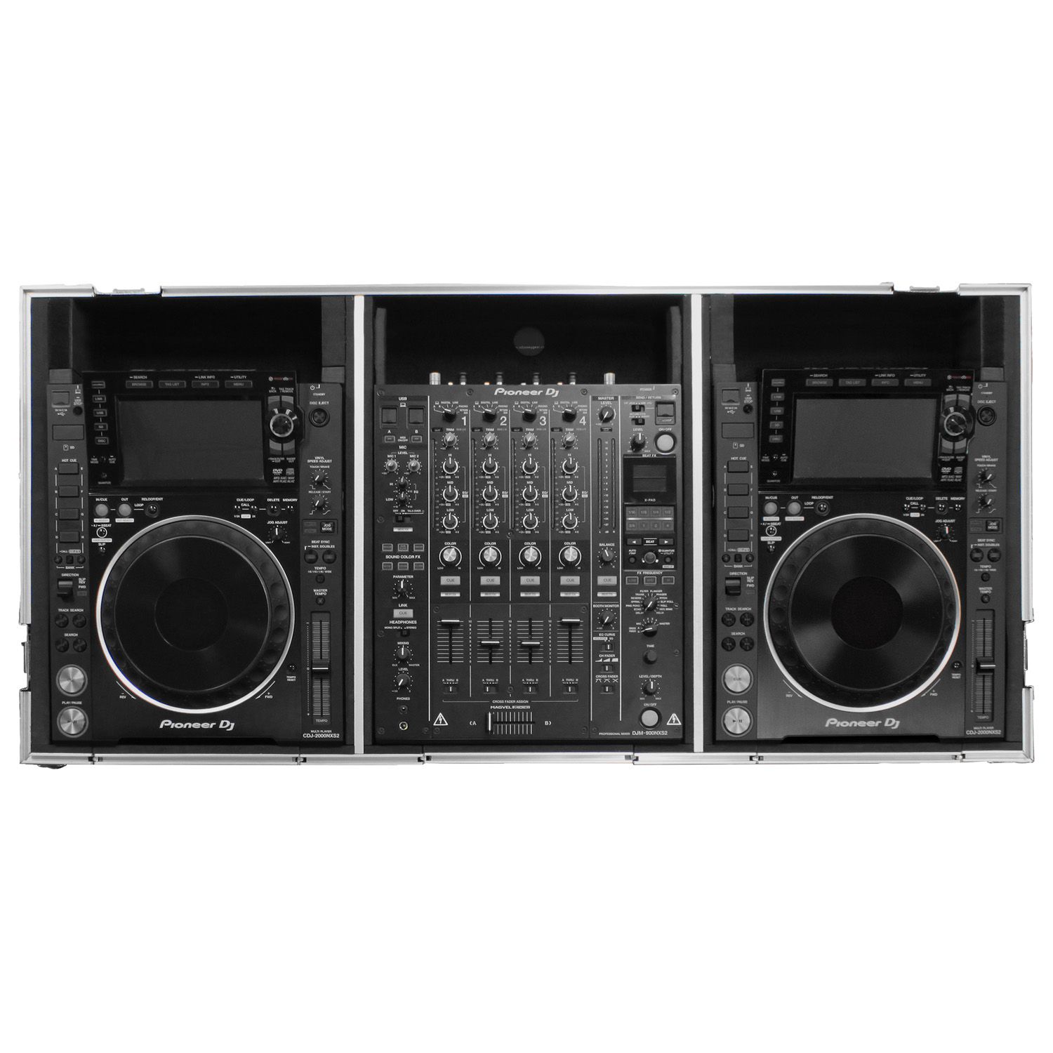 12" Format DJ Mixer and Two Large Format Media Players Coffin Flight Case with Extra Deep Rear Compartment - Image 8