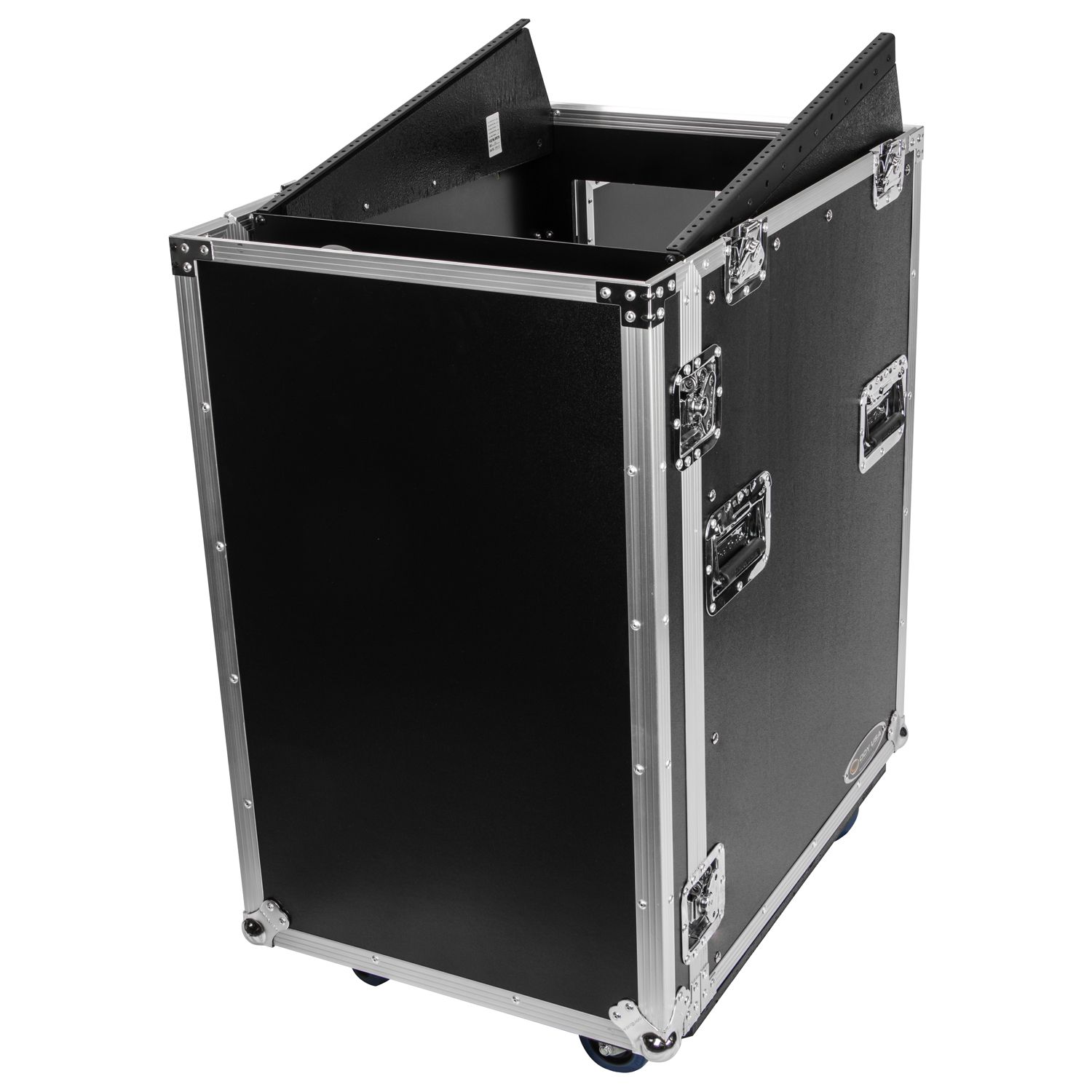13U Top Slanted 16U Vertical Pro Combo Rack with Casters - Image 5