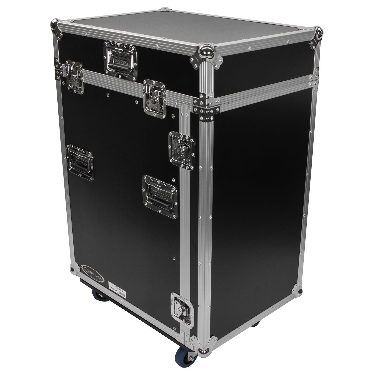 13U Top Slanted 16U Vertical Pro Combo Rack with Casters - Image 10