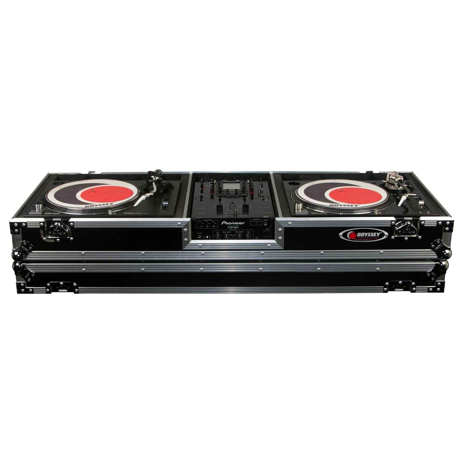 10" Format DJ Mixer and Two Standard Position Turntables Flight Coffin Case with Wheels - Image 3