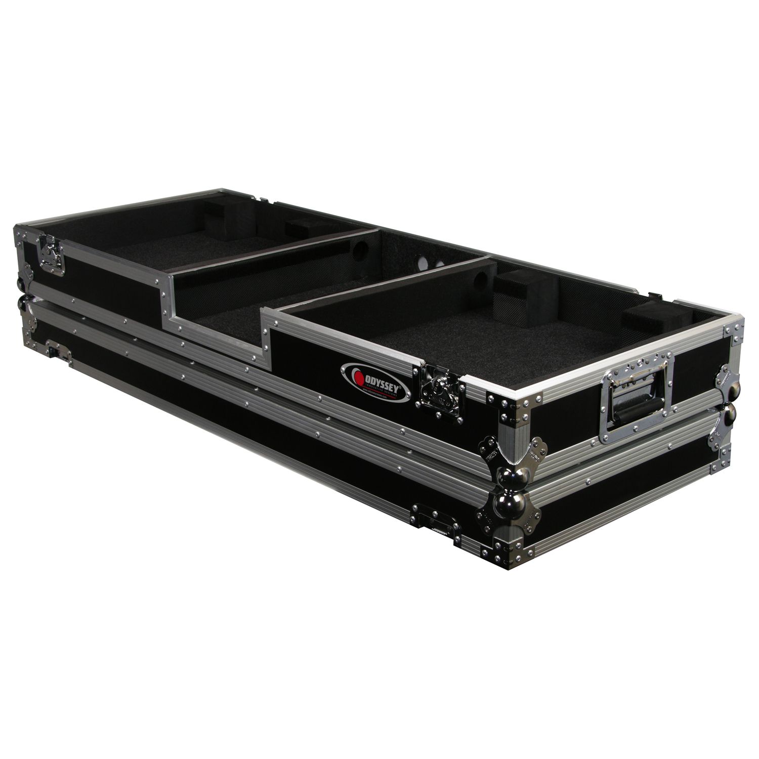 10" Format DJ Mixer and Two Standard Position Turntables Flight Coffin Case with Wheels - Image 4