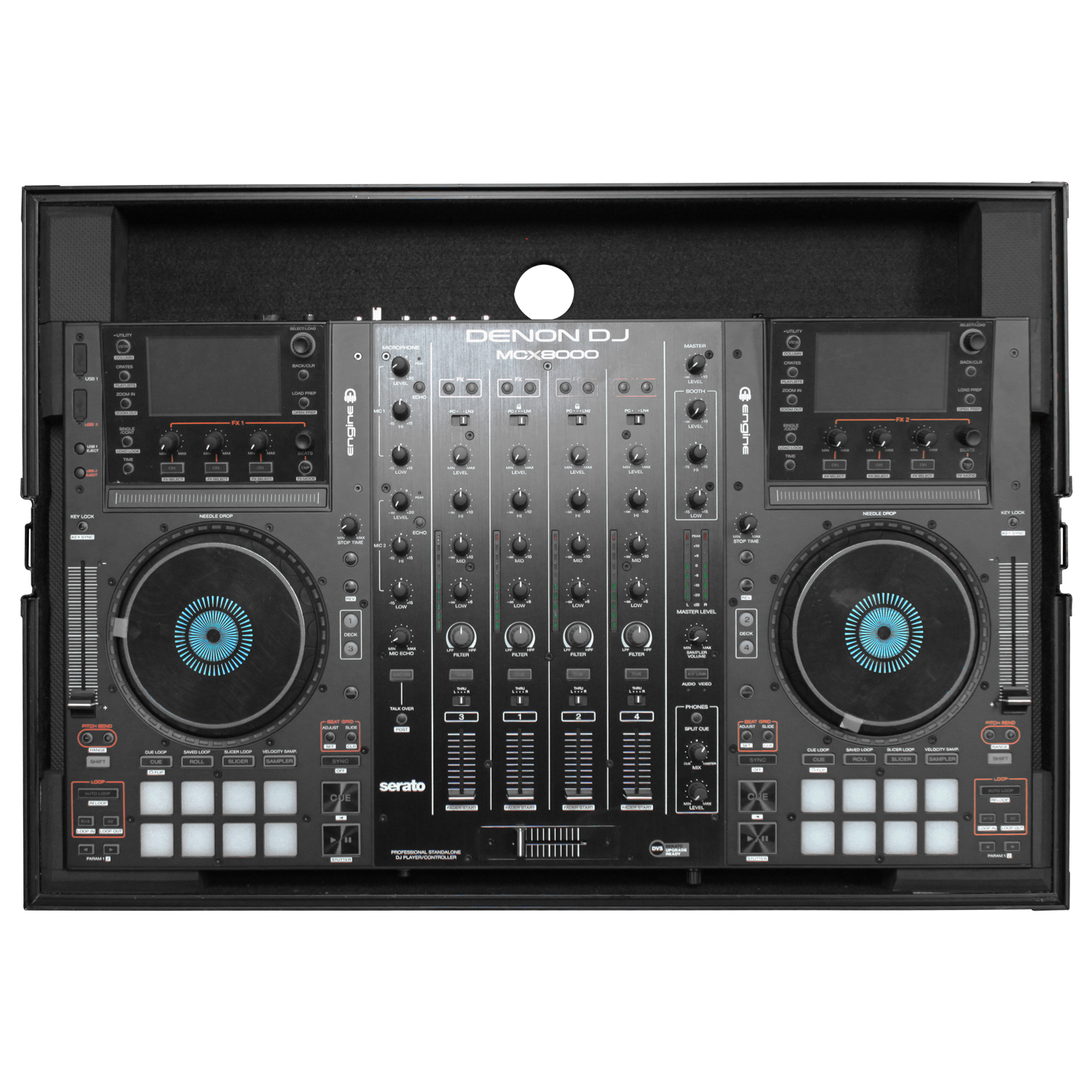 Black Low Profile Denon MCX8000 Flight Case - Image 9