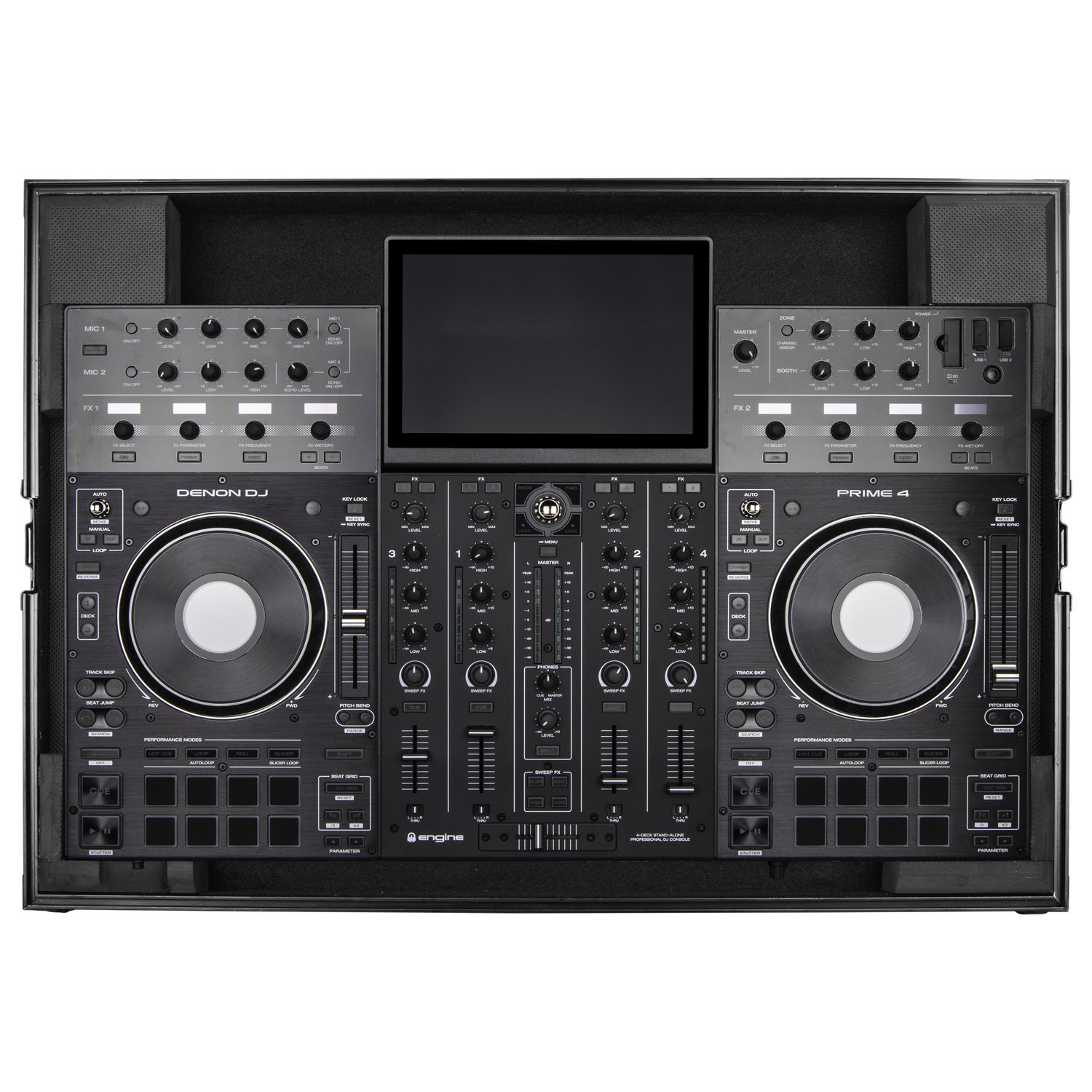 Denon Prime 4 / 4+ Black Low Profile Flight Case - Image 5
